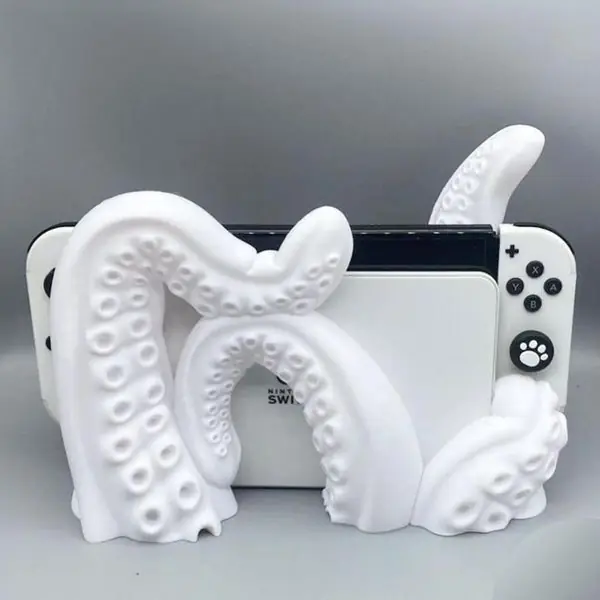 Soporte para Nintendo Switch con forma de tentáculos impreso en 3D