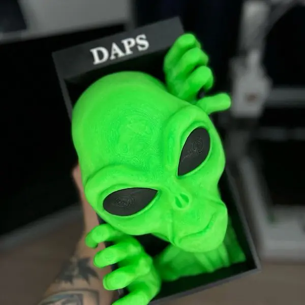 Sujetalibros de alien impreso en 3D a color