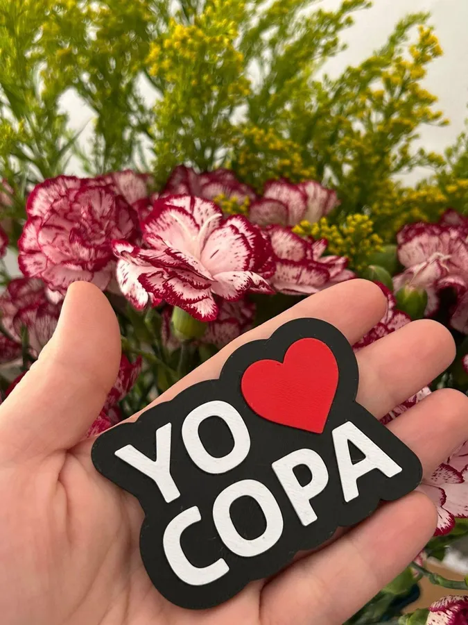 Souvenir Yo amo Copacabana impreso en 3D a color
