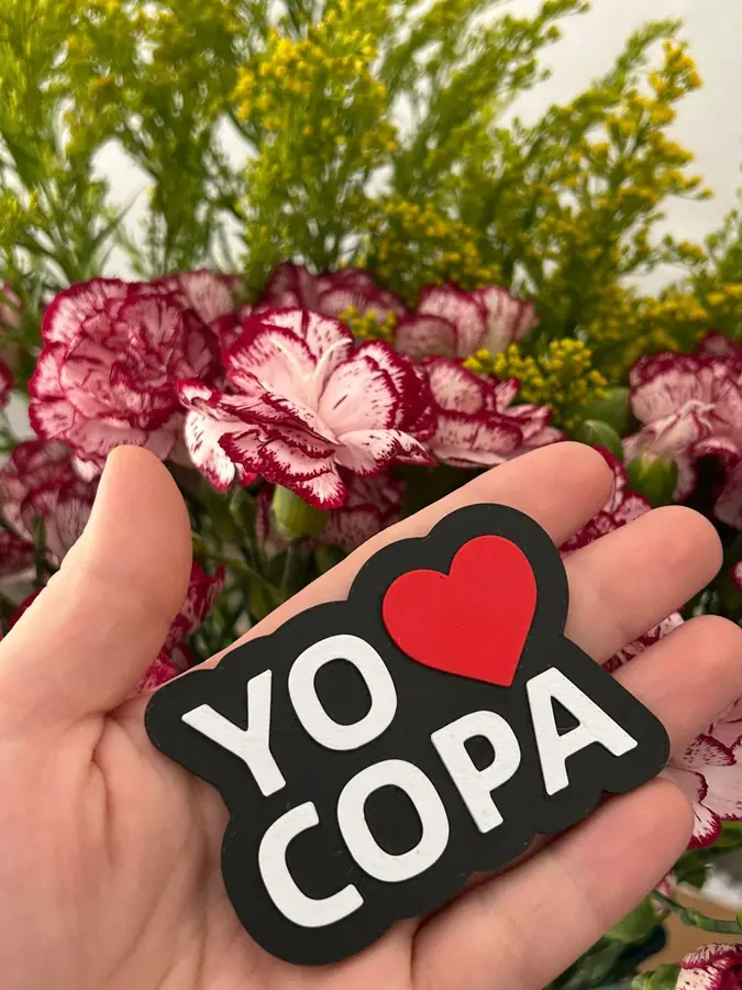 Souvenir Yo amo Copacabana impreso en 3D a color